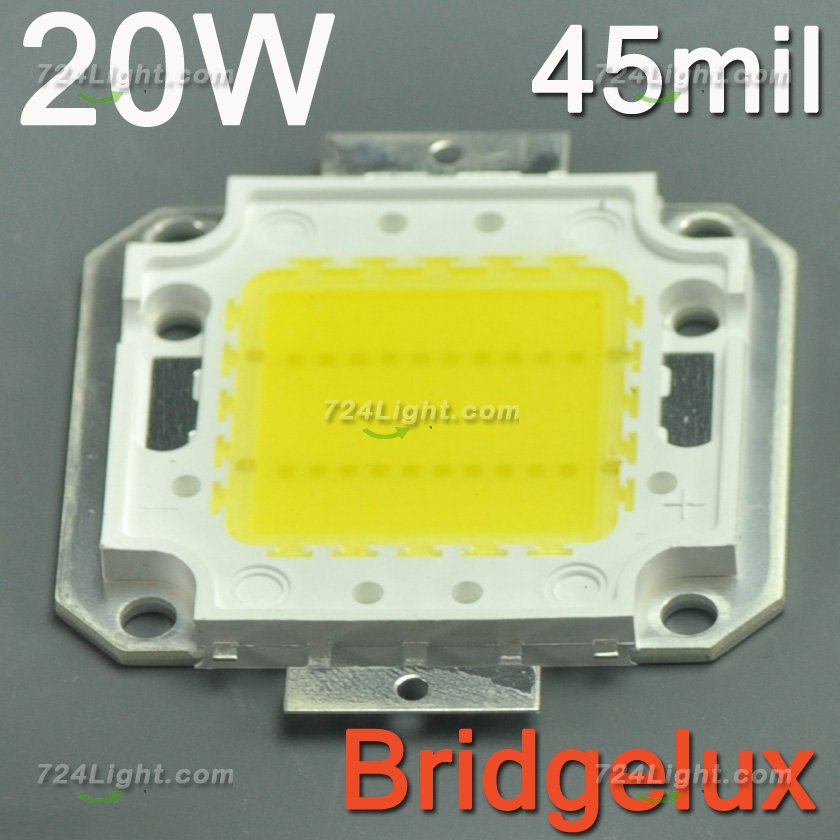 Bridgelux 20W High Power LED Beads Chip 1800 Lumens 45*45mil LED light