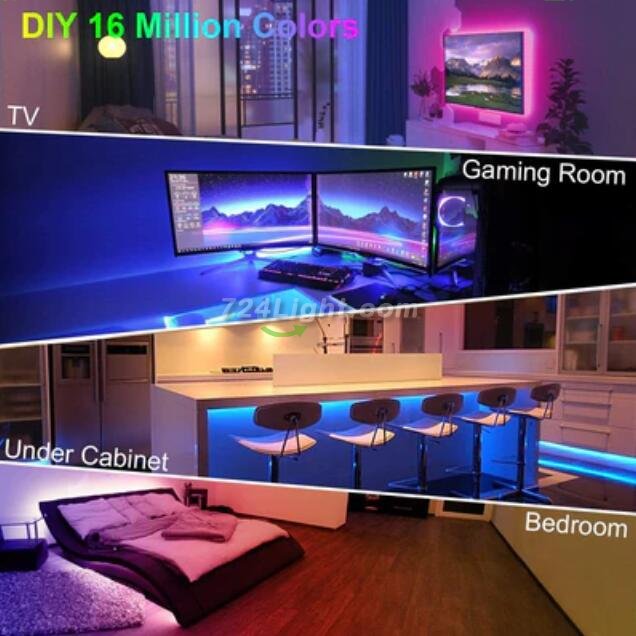 32.8FT (10Meters) with 300LEDs RGB Color Changing LED Strip Light WiFi APP Controlled Compatible with Alex Google Voice Controlled LED Strip Light Kit