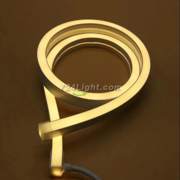 1M/5M/10M/20M Pack of T1010 LED Neon Light Housing Kit with End Caps and Mounting Clips, Flexible Neon Channel Fit for 6mm Wide LED Strip Lights