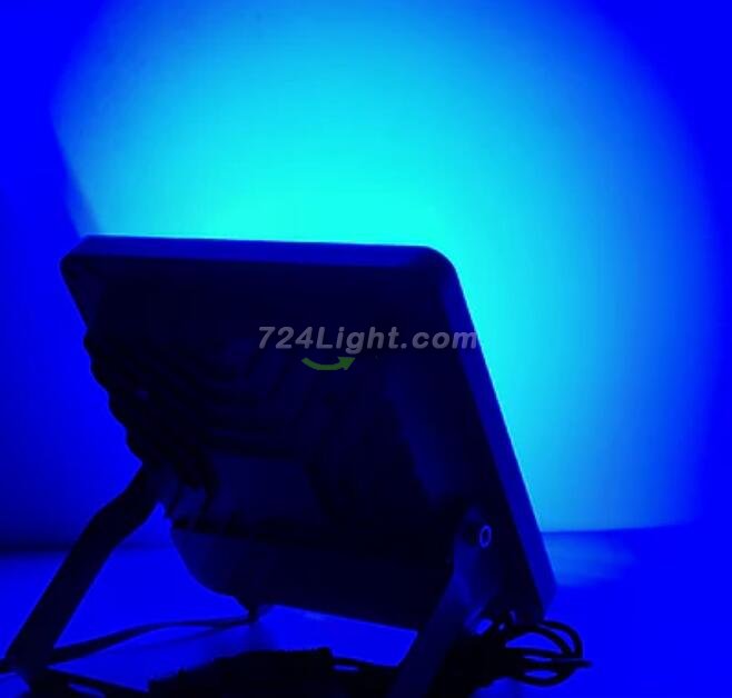 DMX512 RGB LED Flood Light 50W AC110-220V Outdoor IP66 LED WallWasher GREY Aluminum Case Tempering Glass Cover High Lumen Security Light Garden Landscape Lawn Lamp