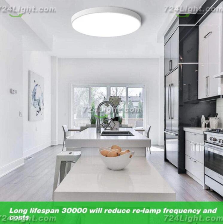 12 Inch 24W Flush Mounting Modern LED Ceiling Lights for Bedroom, Kitchen, Bathroom