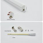 10Pcs Pack 2FT/3FT/4FT AC/DC 12-36V T5 LED Tube Light w/ Milky White Cover
