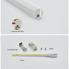 10Pcs Pack 2FT/3FT/4FT AC/DC 12-36V T5 LED Tube Light w/ Milky White Cover