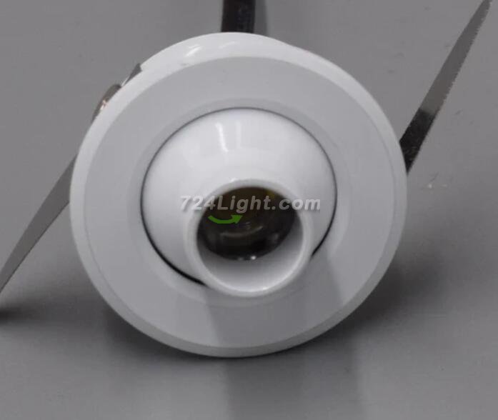 Mini Directional 1W LED Downlight Dia.37mm Recessed LED Light Small Downlight Cabinet LED Light