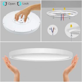 12 Inch 24W Flush Mounting Modern LED Ceiling Lights for Bedroom, Kitchen, Bathroom