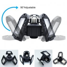 LED Garage Light 60W CRI 80 6000LM 6000K Deformable E26/E27 Base LED Ceiling Light for Garage
