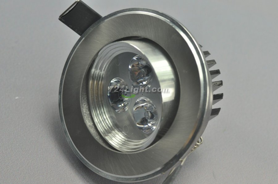 3W CL-HQ-04-3W LED Down Light Cut-out 70.5mm Diameter 3.4" Gray Recessed Dimmable/Non-Dimmable LED Down Light