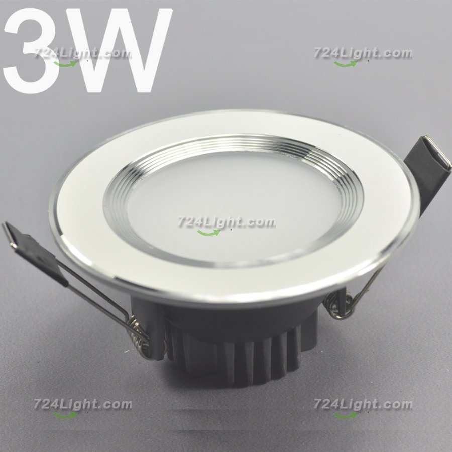 3W DL-HQ-102-3W LED Down Light Cut-out 61.5mm Diameter 3.8\" White Recessed Dimmable/Non-Dimmable LED Down Light