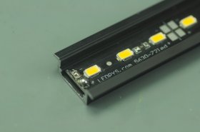 Black LED Aluminium Super Slim 8mm Extrusion Recessed LED Aluminum Channel 1 meter(39.4inch) LED Profile With Flange