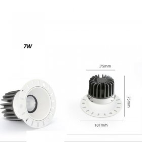 7W HOTEL LIVING ROOM SPOTLIGHT COB ANTI-GLARE HIGH DISPLAY INDEX LED CEILING DOWNLIGHT FRAMELESS EMBEDDED SPOTLIGHT