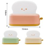 2pcs Pack (1Green+1Pink) Dimmable LED Toast Night Light Rechargeable Desk lamp with Timer for Baby Girls Boys