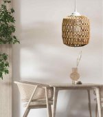 Hand-woven rattan chandelier Braided chandelier Wicker rattan shade Antique chandelier shade