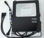 DMX512 RGB LED Flood Light 30W AC110-220V Outdoor IP66 LED WallWasher BLACK Aluminum Case Tempering Glass Cover High Lumen Security Light,Tunnel Spotlight Garden Landscape Lawn Lamp