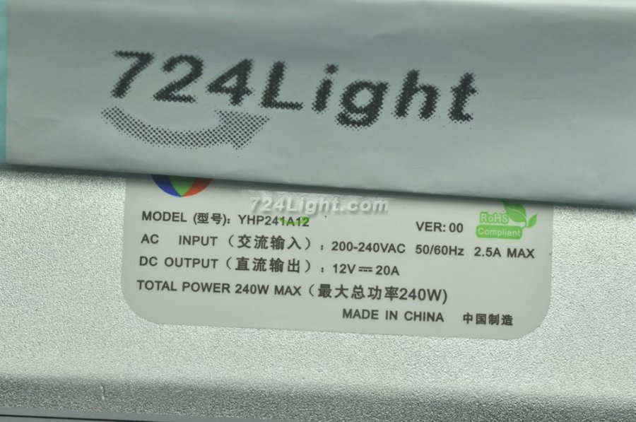 240 Watt LED Power Supply 12V 20A LED Power Supplies AC 200 - 240V For LED Strips LED Light