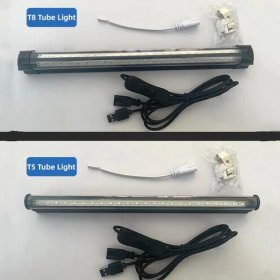 5W AC85-265V 11inches T5 LED UV 385-400nm Black Light Strip, Tube Light for Bedroom Halloween Decorations and Christmas Party, Fun Atmosphere, Black Light Poster 6ft Power Cord with Built-in ON/Off Switch