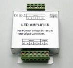 DC12-24V 24A LED RGBW Strip Amplifier 6A x 4 Channel Output LED RGBW Amplifier For RGBW LED Strip Lights