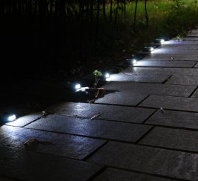 Solar stone light, Outdoor Simulation Stone Light White Light Patch LED Light Garden Path Decorative Light