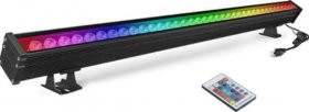Linkable 7060 Linear LED RGB Wall Washer Lights with Remote Controller, 36W Waterproof Color Changing Wall Washer LED Light for Outdoor/Indoor Lighting Projects, Hotels, Building Wall Decorations
