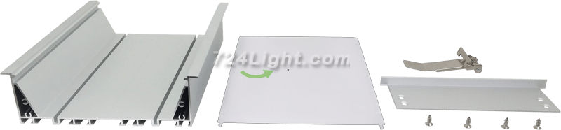 Slotted Edge Recessed Seamless Butt Jointable Linear Light Housing Kit 16550