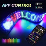 Model 1696 Flexible USB 5V Car LED Sign Bluetooth App Control Display Screen Text Pattern Animation LED sign display for Car Windows, Shop, Bar and Entrance Sign