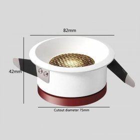 12W Downlight LED Cellular Mesh Anti-Glare Spotlight Lightweight Ceiling Light Embedded Downlight Home Spotlight