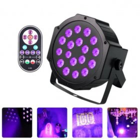 LED UV Par Lights IP65 Waterproof Outdoor LED 18W UV Stage Wash/Strobe Lights DMX512 Controllable Multiple Lights Linkable DJ Lights Party Lights for Outside Party Wedding Holiday