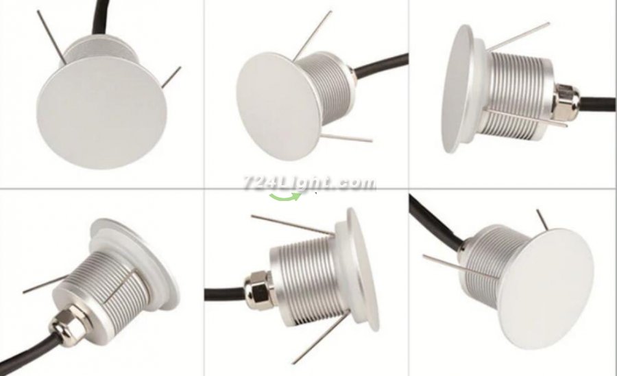 8PCS Pack 1W 12-24V DC IP67 Outdoor Moonlight LED Deck Light LED Corner Light for Corridor Steps