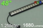 Bestsell Black Double Row 1.2 Meter LED Strip Bar 1.2meter Rigid Strip light 39.3inch Aluminium 5050 RGB Rigid LED Strips Bar