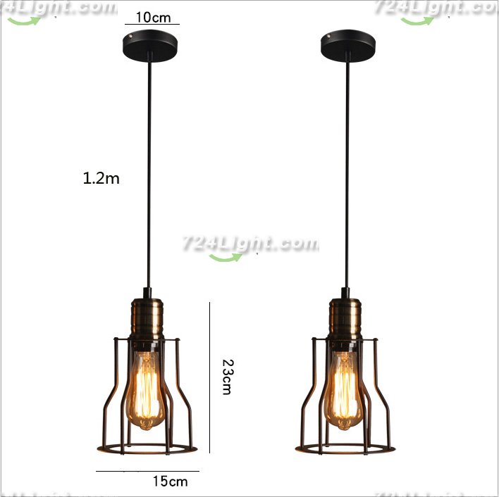 Hanging Lamp Black Iron Chandelier E27 Lights Pendant Lights Customizable Chandelier Pendant Lighting