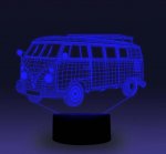 Transportation Images 3D Illusion LED Night Light w/ 16 Colors Remote Touch Switch Adjustable Brightness for Kids Bedroom Decoration