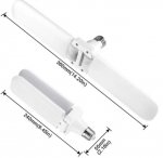 30W Deformable LED Garage Ceiling Lights 3000LM 6500K White 300W Equivalent CRI80+ E26/E27 Base