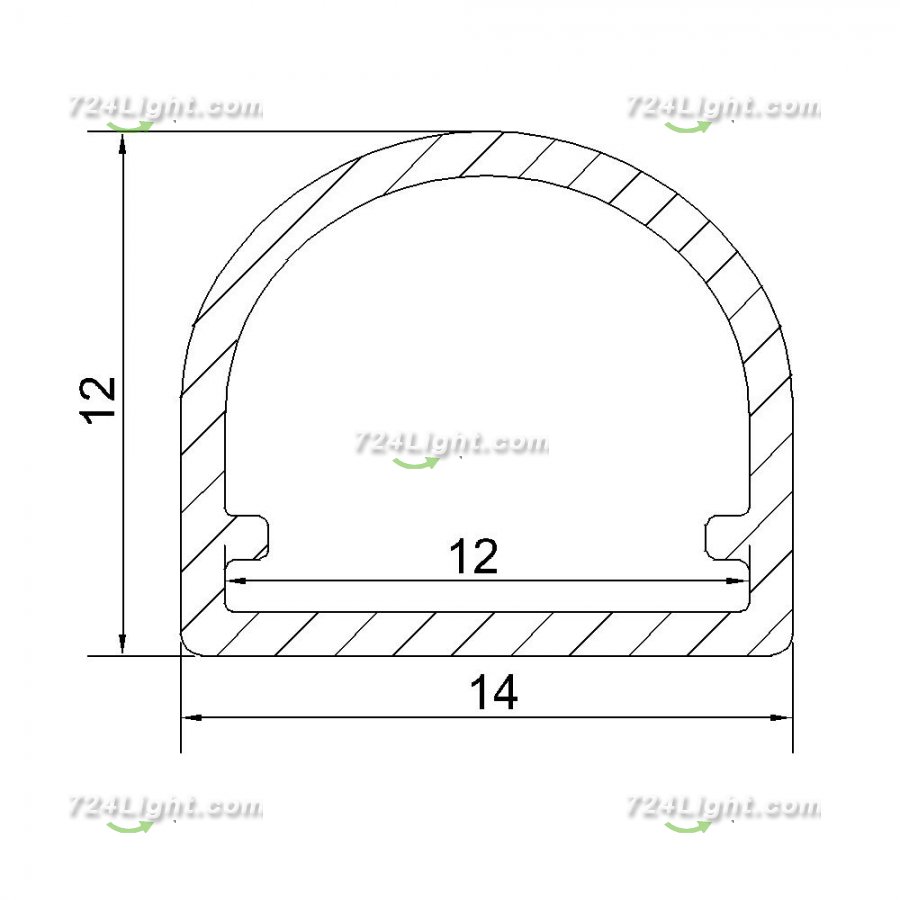 Plastic LED Channel 1 meter(39.4inch) LED Plastic Profile