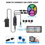 50Ft LED Strip Lights Music Sync Color Changing RGB LED Strip 44-Key Remote, Sensitive Built-in Mic, App Controlled LED Lights Rope Lights, 5050 RGB LED Light Strip(APP+Remote)