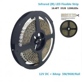 DC12V SMD3528-1200-IR InfraRed 850nm | 940nm IR LED Light Strip, Double Row 240LEDs 19.2W Per Meter