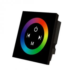 12V-24V DC TM08 Wall Panel Touchable Color Ring LED Controller for RGB Color Changing LED Strips