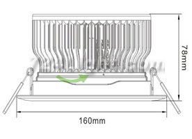 15W LD-CL-CPS-01-15W LED Down Light Cut-out 137mm Diameter 6.3" White Recessed Dimmable/Non-Dimmable LED Down Light