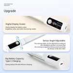 LED Motion Sensor Light Indoor, 2200mAh Rechargeable Closet Lights with Digital Display, 12.47in Wireless Under Cabinet Lighting for Closet, Wardrobe, Kitchen, Stair Indoor
