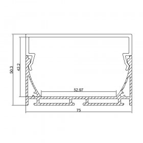 LED Aluminium Channel 1 Meter(39.4inch) Pendant Light LED Channel For 5050 5630 Multi Row LED Strip Lights