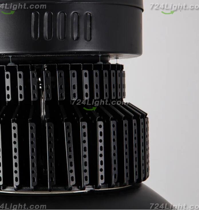 200W High Power Fin Heat Sink LED IP44 LED High Bay Light with Aluminum Reflector