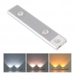 2 Pack 3-Color Dimmable LED Motion Sensor Under Cabinet Light, Rechargeable Magnetic Wireless Under Counter Lighting for Kitchen Bedroom Closet Cupboard Wardrobe Stairs Corridor