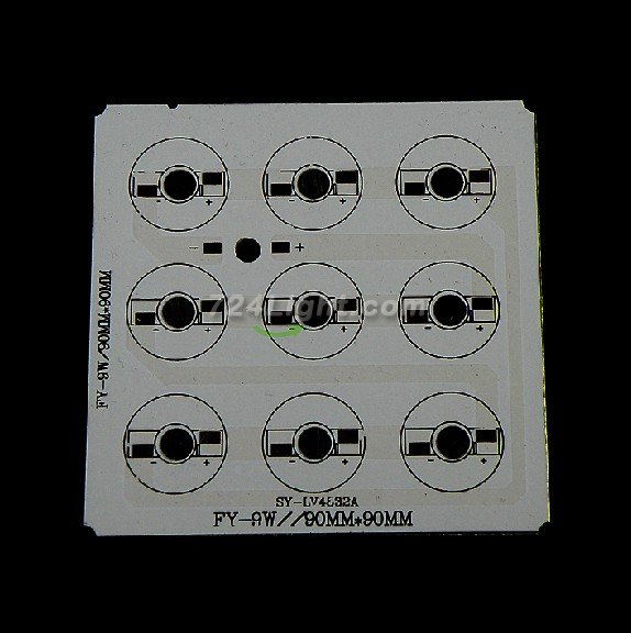 9W 12W 16W 24W LED High Power Square Aluminum Plate For Spotlights Ceiling Light