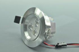 3W CL-HQ-01-3W LED Down Light Cut-out 69mm Diameter 3.3" Silver Recessed Dimmable/Non-Dimmable LED Down Light