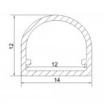 Plastic LED Channel 1 meter(39.4inch) LED Plastic Profile