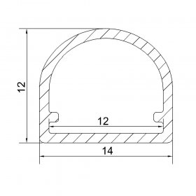 Plastic LED Channel 1 meter(39.4inch) LED Plastic Profile