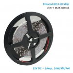 DC12V SMD3528-300-IR InfraRed 850nm, 940nm IR LED Strip Lighting, 60LEDs 4.8W Per Meter LED Tape