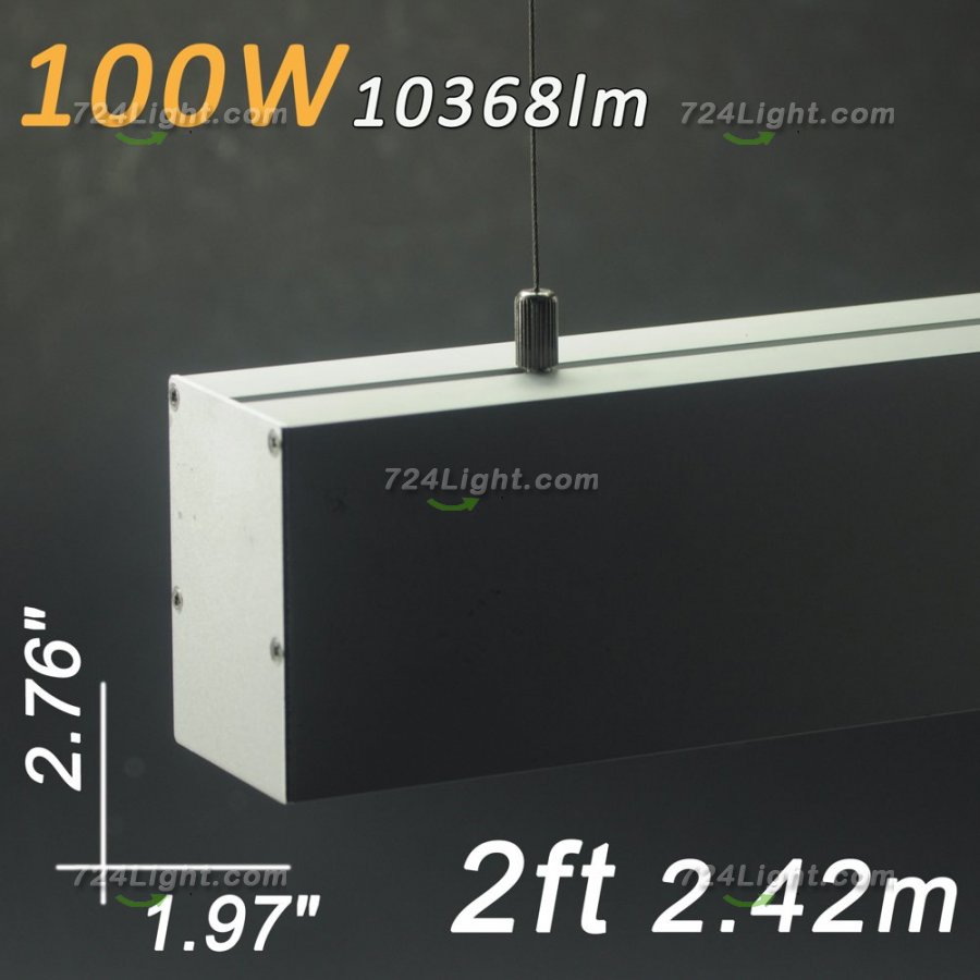 Linear Lighting 8ft 2.4 Meter 2.76"x1.97" 100W AC120-277V - Click Image to Close
