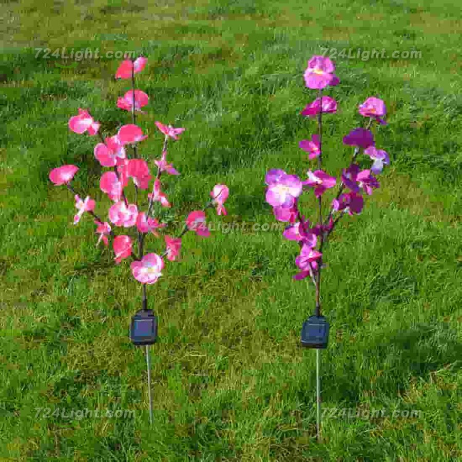 Solar Garden Light,IP65 Waterproof Solar Powered Orchid Lights with 40 Flower,2 Colors Decorative