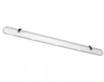 Milky White Cover T8 LED Tube Lights with Striped Clear Tri-proof T8 Tube Fixture for Single Tube