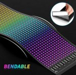 Model 1696 Small Flexible USB 5V Car LED Sign Bluetooth App Control Display Screen Text Pattern Animation LED sign display for Car Windows, Shop, Bar and Entrance Sign