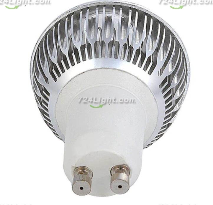 4Pack 3W(3x1W) 120V/220V AC LED Spotlight GU10 Bi-Pin Base LED Light Bulb Aluminum Housing 30° Beam Angle